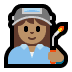 👩🏽‍🏭 woman factory worker: medium skin tone display on Windows